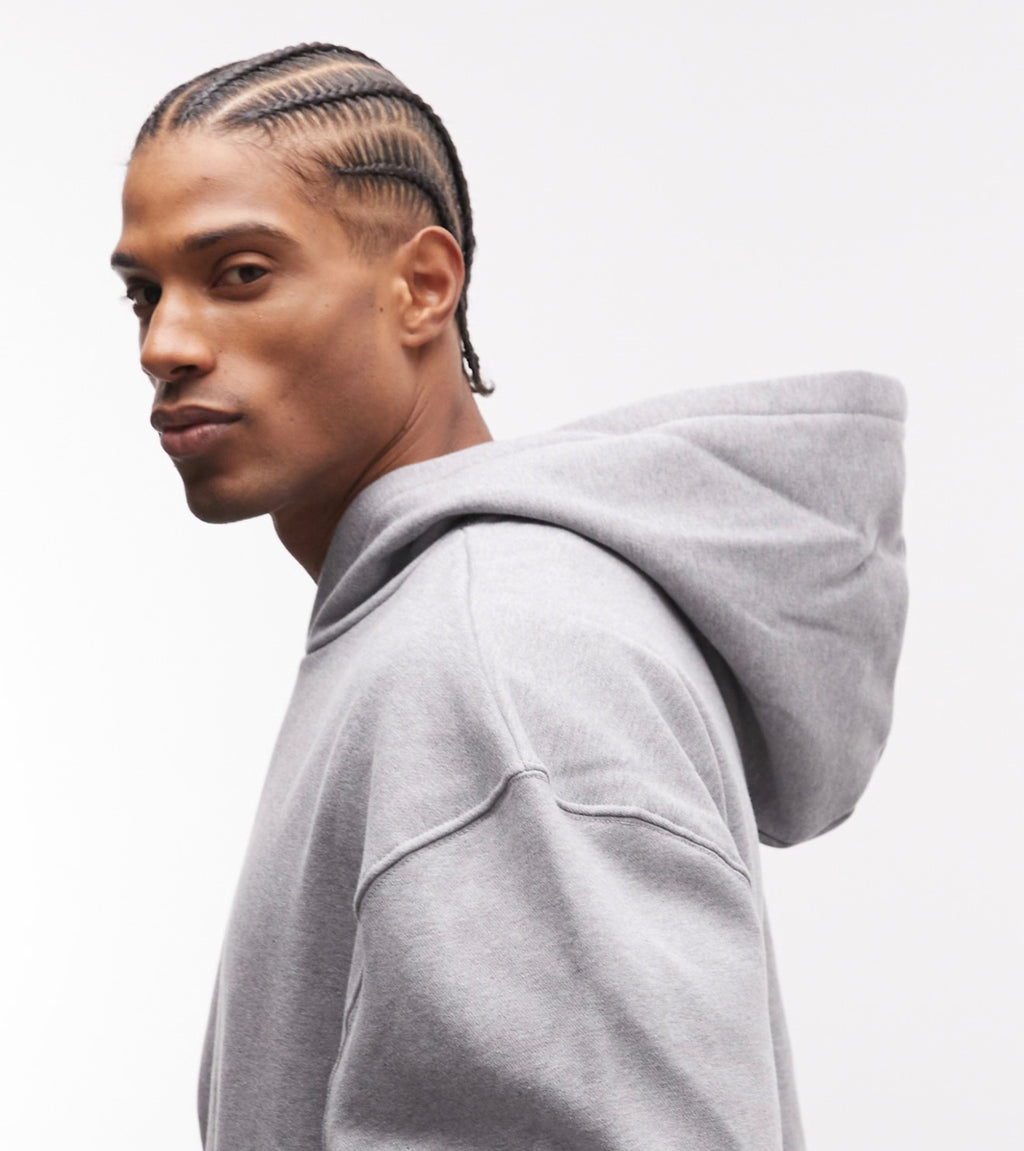 BNL-Wear premium heavyweight oversized hoodie heather gray