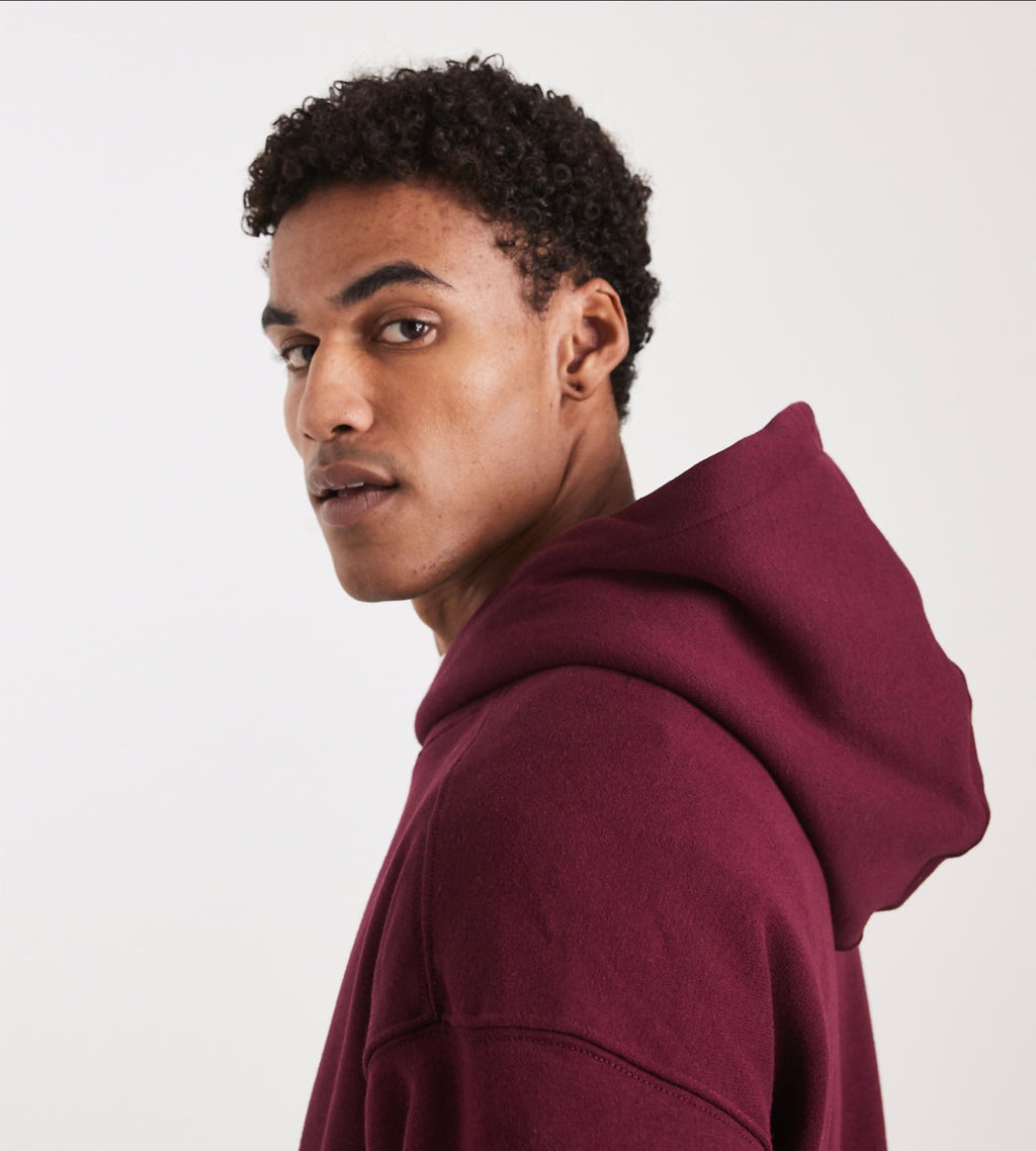BNL-Wear Cotton On box fit hoodie in velvet plum