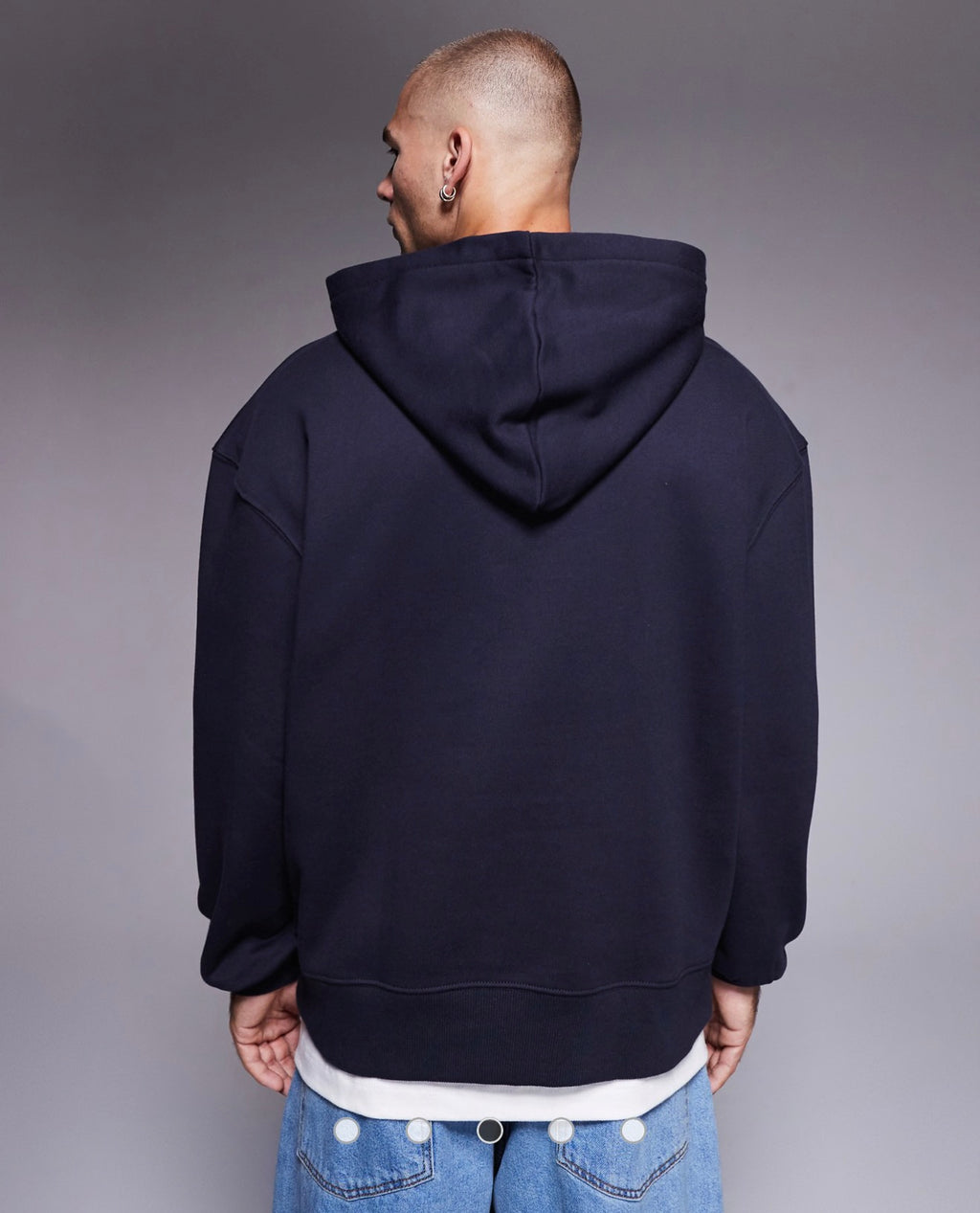BNL-Wear premium heavyweight oversized hoodie  navy