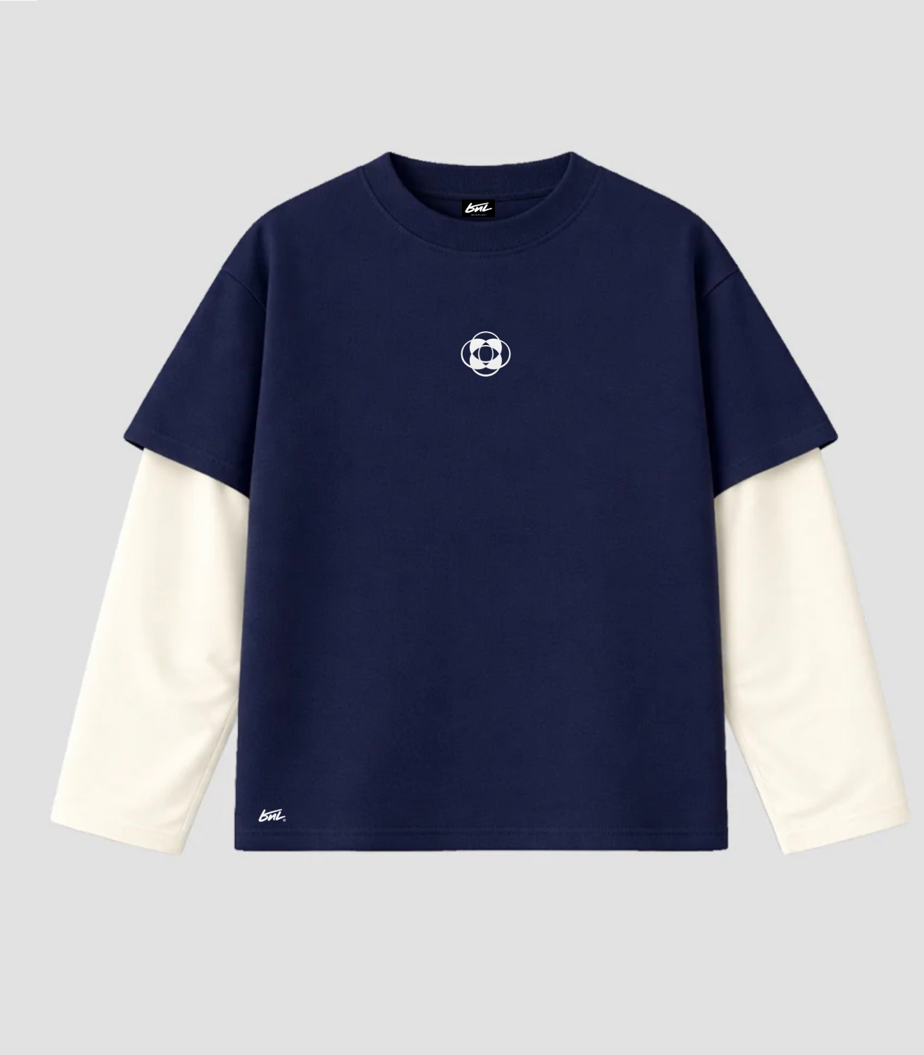 DOUBLE  BNL LONG SLEEVE COLOR NAVY