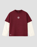 DOUBLE BNL LONG SLEEVE COLOR MERLOT