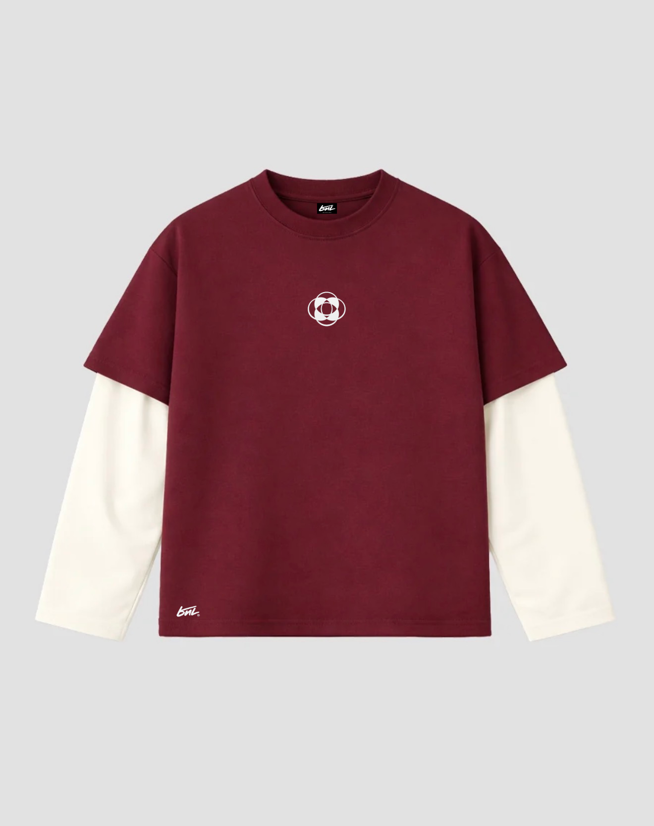 DOUBLE BNL LONG SLEEVE COLOR MERLOT