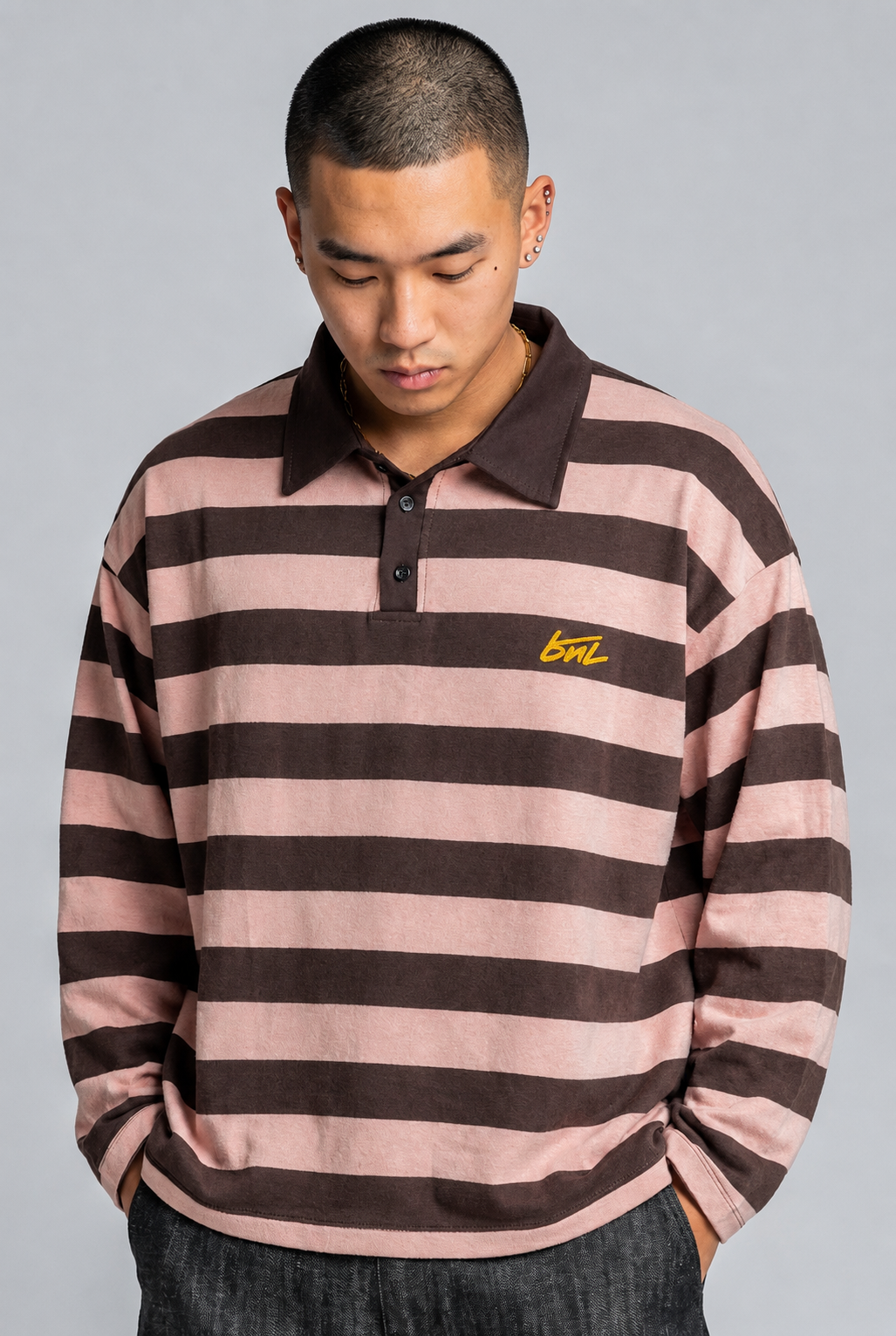 Oversized Long Sleeve Rugby Polo