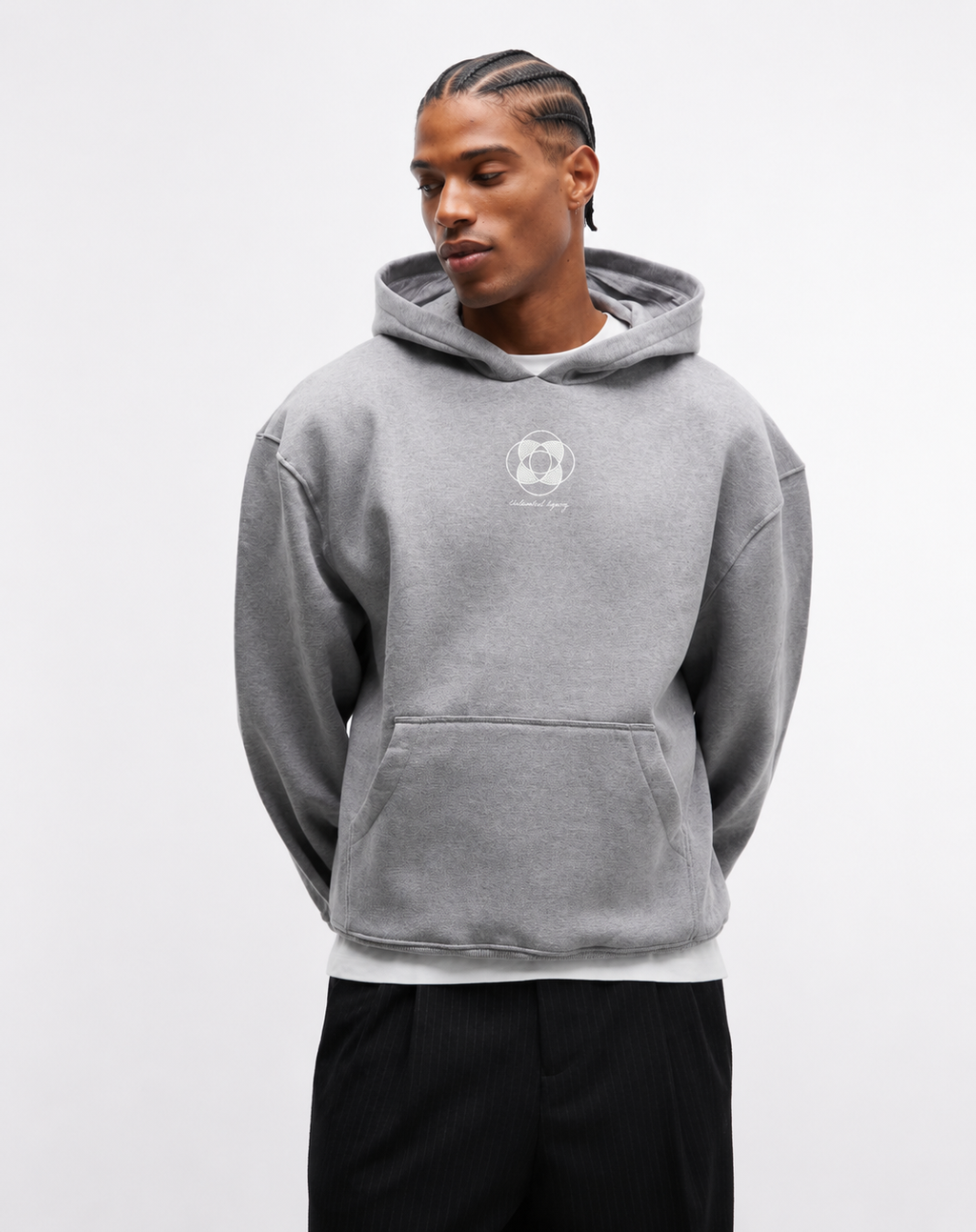 BNL-Wear premium heavyweight oversized hoodie heather gray