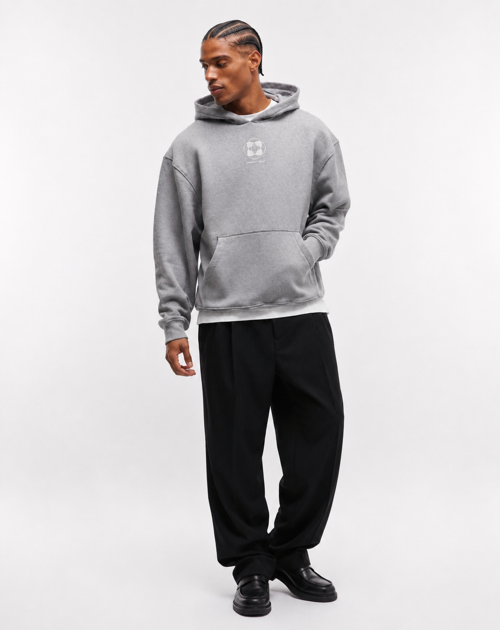 BNL-Wear premium heavyweight oversized hoodie heather gray